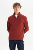 Erkek Half  Zip Sweatshirt Wine Wine L thumbnail 1