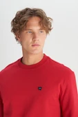 Erkek Patch Logo Sweatshirt Red Red S thumbnail 5