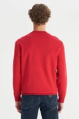 Erkek Patch Logo Sweatshirt Red Red XL thumbnail 2