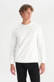 Erkek Interlock Sweatshirt White White XL thumbnail 4