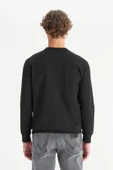 Erkek Interlock Sweatshirt Black Black L thumbnail 2