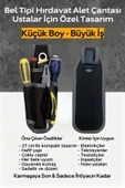 Bel Tipi Alet Çantası Hırdavat Çantası Bez Takım Çantası Kemer Klipsli, Ustalar ve Teknisyenler thumbnail 2