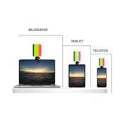 Clip-Fill Taşınabilir Mini RGB Led Selfie Işığı thumbnail 3