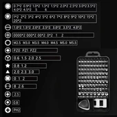 BUFFER® 115 in 1 Hassas Tornavida Onarım Alet Manyetik Sürücü Kitli Elektronik Hassas Tornavida Seti thumbnail 3