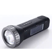 Güneş Enerjili Bluetooth Radyo Özellikli Kamp El Feneri thumbnail 4