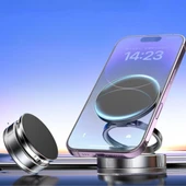 BUFFER® Vakumlu Manyetik Telefon Tutucu – Güçlü Vakum 360° Döner Araç İçi Telefon Standı, Ultra Sabit Manyetik Destekli thumbnail 5