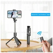Uzaktan Kumandalı Tripod Özellikli Selfie Çubuğu thumbnail 4