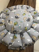 GRİ-AYICIK DESENLİ BEBEK YATAĞI , OYUN MİNDERİ thumbnail 3