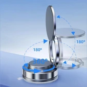 BUFFER® Vakumlu Manyetik Telefon Tutucu – Güçlü Vakum 360° Döner Araç İçi Telefon Standı, Ultra Sabit Manyetik Destekli thumbnail 3