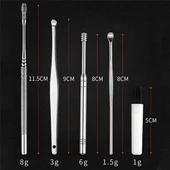 6 Parça Paslanmaz Çelik Kulak Balmumu Toplayıcı Çıkarıcı Temizleyici Bakımı Çubuk Seti thumbnail 4