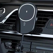 ® 15w Mıknatıslı Takılabilen Hızlı Şarj Tüm Cihaz Ve Araçlara Uyumlu Araç İçi Şarj Cihazı thumbnail 3