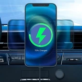 ® 15w Mıknatıslı Takılabilen Hızlı Şarj Tüm Cihaz Ve Araçlara Uyumlu Araç İçi Şarj Cihazı thumbnail 6