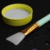 2li Silikon Temizlemesi Kolay Kullanılabilen Yüz Cilt Bakımı Maske Ve Krem Spatulası thumbnail 2