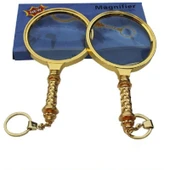 X90Mm Tüm Metal Altın Renkli Hediye Büyüteç Optik Lensler Ile Çinko Alaşım Metal Çerçeve thumbnail 4