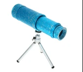 50X50 Panda Metal Gövde Tek Gözle Büyük Mercek Korsan Dürbün Mavi thumbnail 3