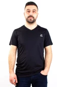 Kinetix SN-222 Neck Siyah Günlük Erkek V Yaka Tişört - 2