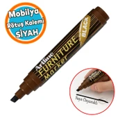 Mobilya Rötuş Kalemi Ahşap Masa Sehpa Dolap Kalemi Parke Çizik Giderici Çatlak Kapatıcı Siyah Renk thumbnail 1