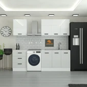 185 cm Mutfak Dolabı Gümüş MDF Kapak Tezgah Dahil YRKN185 100 thumbnail 1