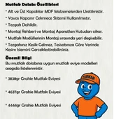 205 cm Mutfak Dolabı  MDF Kapak Tezgah Dahil YRKN205 97 thumbnail 3