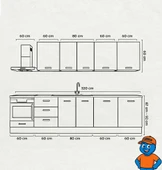 300 cm Mutfak Dolabı  MDF Kapak Tezgah Dahil YRKN320 101 thumbnail 2