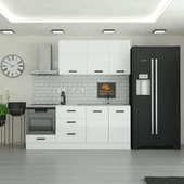 220 cm Mutfak Dolabı  MDF Kapak Tezgah Dahil YRKN220 97 thumbnail 1