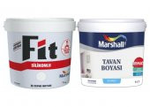 MARSHALL Fit Silikonlu İç Cephe Boyası 7.5LT=10KG+Marshall Tavan Boyası 6LT=10KG ~2+1 Daire İçin - 1
