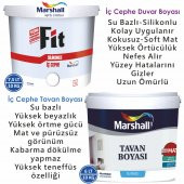 MARSHALL Fit Silikonlu İç Cephe Boyası 7.5LT=10KG+Marshall Tavan Boyası 6LT=10KG ~2+1 Daire İçin - 2