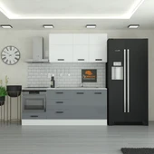 205 cm Mutfak Dolabı  MDF Kapak Tezgah Dahil YRKN205 98 thumbnail 1