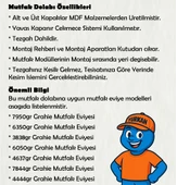 245 cm Mutfak Dolabı  MDF Kapak Tezgah Dahil YRKN245 98 thumbnail 3