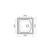 44 X 44 Mutfak Eviyesi 4444gr Keten Sol Batarya Delikli thumbnail 2