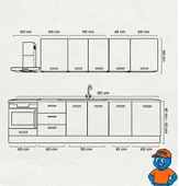 300 cm Mutfak Dolabı  MDF Kapak Tezgah Dahil YRKN315 98 thumbnail 2