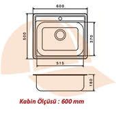 60 X 50 Mutfak Eviyesi 6050gr Keten Dokulu thumbnail 2