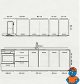 295 cm Mutfak Dolabı  MDF Kapak Tezgah Dahil YRKN295 101 thumbnail 2