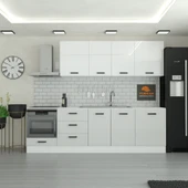 265 cm Mutfak Dolabı  MDF Kapak Tezgah Dahil YRKN265 100 thumbnail 1