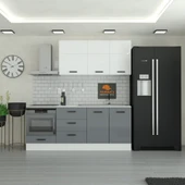 220 cm Mutfak Dolabı  MDF Kapak Tezgah Dahil YRKN220 98 thumbnail 1