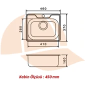 46 X 37 Mutfak Eviyesi 4637gr Keten Dokulu thumbnail 2