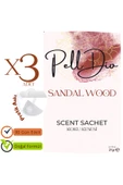Pelldio 3'lü Sandal Wood Ayakkabılık Dolap Ve Çekmece Parfümlü Kese Kokusu Oda Koku Kesesi thumbnail 2