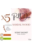 Pelldio 5'li Sandal Wood Ayakkabılık Dolap Ve Çekmece Parfümlü Kese Kokusu Oda Koku Kesesi thumbnail 2