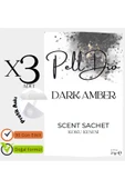 Pelldio 3'lü Dark Amber Ayakkabılık Dolap Ve Çekmece Parfümlü Kese Kokusu Oda Koku Kesesi thumbnail 1