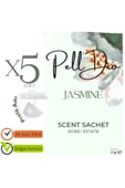Pelldio 5'li Jasmine Ayakkabılık Dolap Ve Çekmece Parfümlü Kese Kokusu Oda Koku Kesesi thumbnail 2