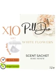 Pelldio 10'lu White Flowers Ayakkabılık Dolap Ve Çekmece Parfümlü Kese Kokusu Oda Koku Kesesi thumbnail 1