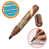 Mobilya Rötuş Kalem Ahşap Masa Sehpa Dolap Parke Çizik Giderir Çatlak Kapatıcı Huş Kahverengi Renk thumbnail 1