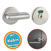 Banyo Wc Tuvalet Kabin Mandalı Dayanıklı Kilit Metal Kapı Kilidi Soyunma Odası Kullanımı thumbnail 1