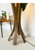 Fagus Wood ''Hedra Lambader, İskandinav Tarzı Ahşap Lambader, Dekoratif Yer Lambası, Modern Salon Aydınlatma'' thumbnail 4