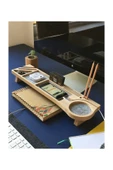 Fagus Wood Ahşap Masa Üstü Kalemlik Organizer Şarj Yerli Telefon Standı thumbnail 1