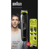 Braun MGK 3221 Şarjlı Erkek Bakım Kiti 6 Ek Ataşman, Kuru Kullanım Kablosuz Şekillendirici - Siyah/Yeşil thumbnail 8