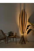 Fagus Wood ''Hedra Lambader, İskandinav Tarzı Ahşap Lambader, Dekoratif Yer Lambası, Modern Salon Aydınlatma'' thumbnail 6