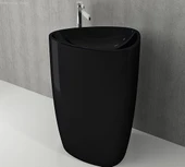 Bocchi 1075-005-0125 Etna Monoblok Lavabo Parlak Siyah thumbnail 1
