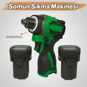 Akülü Somun Sıkma Makinesi 16V 2.0AH Güçlü Yüksek Torklu Profesyonel Vidalama Anahtar Seti Çantalı thumbnail 2