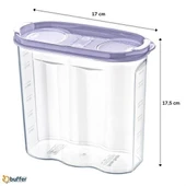 2 Kapaklı Ölçekli Erzak Kuru Gıda Saklama Kutusu Kabı - 1,7 Litre - SA935 thumbnail 4